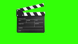 4K Clapperboard Animation Transition  Green Screen [upl. by Demetri]