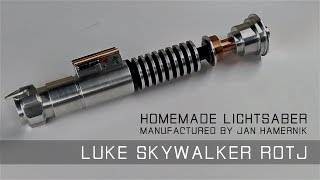 Luke Skywalker ROTJ Lightsaber Replica Homemade [upl. by Nashner576]