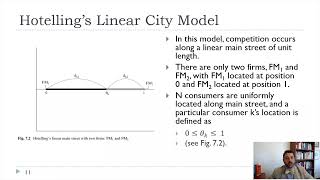 IO Ch7 Horizontal Product Differentiation and the Hotelling Model [upl. by Tioneb144]