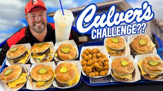 Culvers 10 Double Deluxe Butter Burger Challenge w Cheese Curds [upl. by Ettessil]