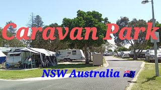 Caravan park inc inside cabin Urunga NSW Australia 🇦🇺 2023 [upl. by Malilliw]