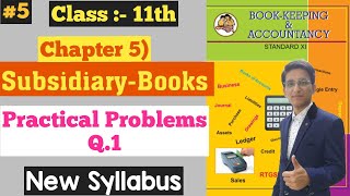 BookKeeping amp Accountancy  SubsidiaryBooks  Practical Problems Q1  Chapter  5 [upl. by Suirada]