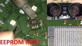 mk6 Golf cluster enable needle sweep staging via EEPROM programming [upl. by Smitty925]