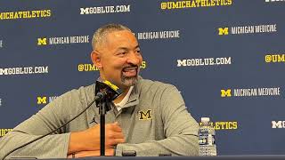 Juwan Howard Talks Return As Head Coach Jon Sanderson Status Michigan Basketball Win OveR EMU [upl. by Pepillo]