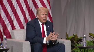 Full interview Trump speaks at Black journalists conference [upl. by Inalaehak]