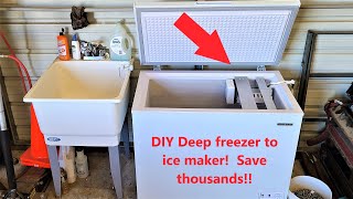 Homemade ice maker SAVE thousands over a commercial ice maker [upl. by Ainollopa]