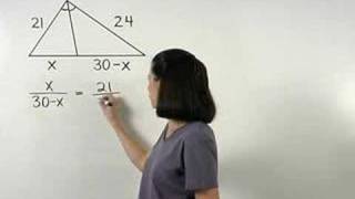 Triangle Angle Bisector Theorem  MathHelpcom  Math Help [upl. by Chainey959]