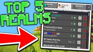 5 SMP Realms For MCPE 119 REALM CODE  Minecraft Bedrock Edition [upl. by Ldnek915]