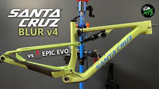 20222024 SANTA CRUZ Blur v4 vs Specialized EPIC EVO C and CC Carbon FRAME Quick Review [upl. by Liryc]