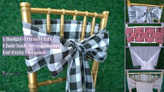 5 BudgetFriendly DIY Chair Sash Arrangements For Every Occasion  eFavormartcom [upl. by Emirej]