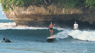 Todays Surfing Adventure at Batukaras Batukaras Bay West Java Surfing Indonesia [upl. by Susej]