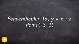 Find the line perpendicular to a line through a given point [upl. by Aneeled]