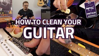 How To Clean Your Guitar  Beginners Guide To Cleaning Fingerboard Frets Body amp Hardware [upl. by Niawd144]