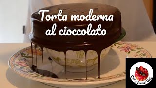 Torta moderna al cioccolato  Ricetta facile e veloce [upl. by Nevar356]