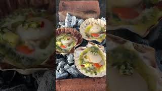 Kömür Ateşinde Acılı 🌶️ Lime 🍋‍🟩 ve Kişniş 🌿 🧈 Tereyağlı Deniz Tarağı food [upl. by Noiroc117]