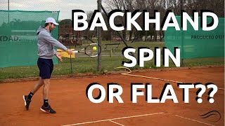 One Handed Backhand SPIN vs FLAT  Tennis Backhand  Connecting Tennis [upl. by Ennasil]