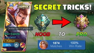 WTF LANCELOT 100 WINRATE TRICKS IN SOLO RANK 😱  PLAY LANCELOT LIKE A PRO [upl. by Leiser758]