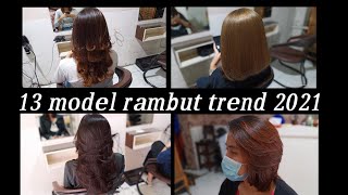 13 model rambut trend 2021  13 hairstyles trend 2021 [upl. by Ledairam]