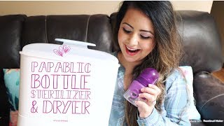 HOW TO STERILIZE BOTTLES  PAPABLIC STERILIZER REVIEW  BABY BOTTLE STERILIZER TUTORIAL [upl. by Hebe674]