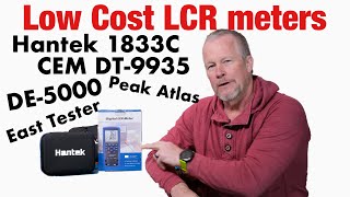 Low Cost LCR meter Shoot Out  Hantek 1833C CEM DER DE5000 East Tester ET433 Peak Atlas LCR45 [upl. by Inatsed]