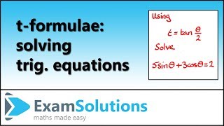 Using the tformulae to solve trig equations [upl. by Alverta91]