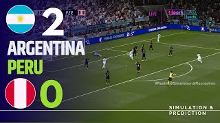 ⚽ Argentina 20 Peru 🏆COPA AMERICA 2024  Highligths  Simulación y recreación de videojuego [upl. by Tahp]