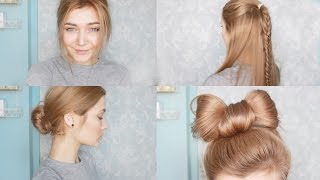 3 Easy Hairstyles  Tutorial [upl. by Nomsed]