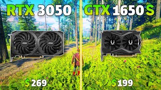 RTX 3050 vs GTX 1650 Super Gaming Benchmark  Test in 10 Games [upl. by Orella642]