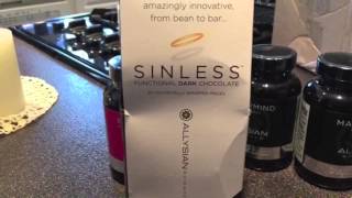 Allysian Sciences Sinless Dark Cholocate Review Founder  Apolo Ohno [upl. by Mirak910]