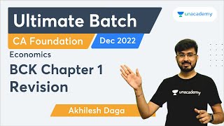 BCK Chapter 1  Revision  Ultimate Batch for Economics and BCK Dec 2022 [upl. by Ayrolg]