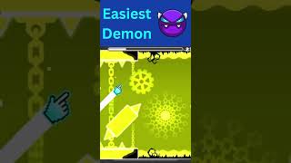 Easiest Demon vs Hardest Demon in Geometry Dash 😈 shorts geometrydash gd meme funny viral [upl. by Inalem]