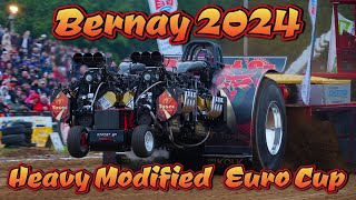 Heavy Modified EuroCup Tractor Pulling Bernay 2024 [upl. by Neelahtak]