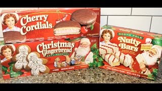 Little Debbie Cherry Cordials Christmas Gingerbread amp North Pole Nutty Bars Review [upl. by Bock]