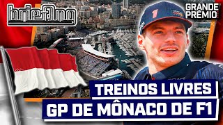 🔴TREINOS F1 2023 EM MÔNACO HOJE VERSTAPPEN 1º SAINZ NO MURO  Briefing [upl. by Stuckey]