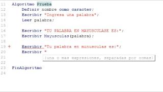 Cadenas de Caracteres 1 Pseudocodigo [upl. by Sims597]