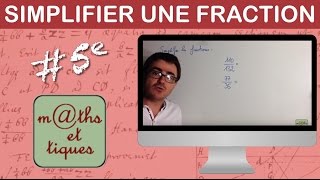 Simplifier une fraction 2  Cinquième [upl. by Mears905]