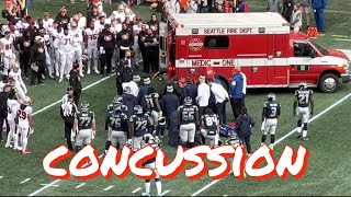 Trenton Cannon Leaves 49ersSeahawks Game in Ambulance [upl. by Alcus]