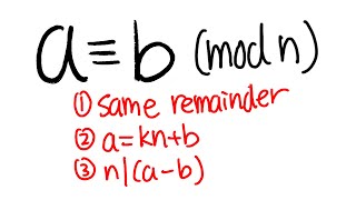 What does a ≡ b mod n mean Basic Modular Arithmetic Congruence [upl. by Harlamert613]