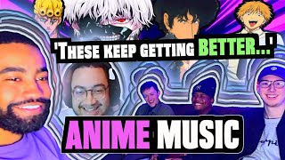 Non Anime Fans react to ANIME OPENINGS and ENDINGS for the FIRST TIME Part 2 [upl. by Yrakaz775]