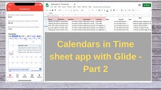 Calendars in Timesheet app with Glide Part 2 [upl. by Cyrill422]