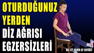 OTURDUĞUNUZ YERDEN DİZ AĞRISI EGZERSİZLERİ aktifizyo dizkireçlenmesi dizağrısı kıkırdakhasarı [upl. by Cornew]