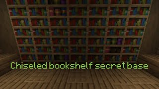 Minecraft Chiseled Bookshelf secret base [upl. by Meekyh]