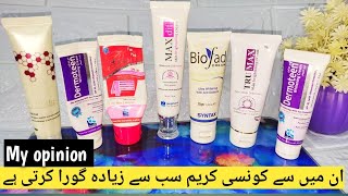 Top 7 medicated whitening creams review  Comparison  which cream is best  Must watch [upl. by Aila]