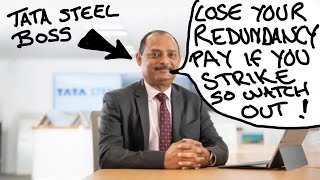 Welsh farmer looks at tata steel removing redundancy pay for striking [upl. by Atinnek]