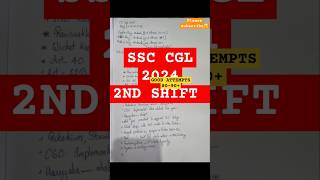 SSC CGL 2024 10924 SHIFT 2 analysis🤫🤫 ssc ssccgl sscchsl ssccpo video analysis [upl. by Cirted]