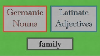 Germanic Nouns VS Latinate Adjectives family [upl. by Lucian]