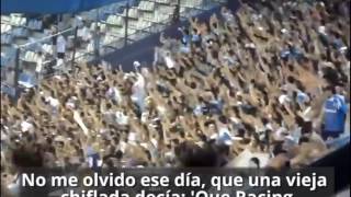 Hinchada de Racing versión del tema Para no Olvidar subtitulado [upl. by Hgiellek]