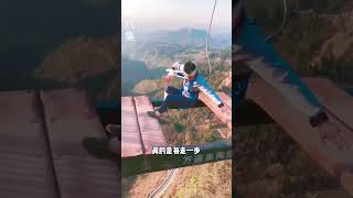 Bungee Jumping With Rope In Beautiful Place300m High Is Really Exciting😂funny travel [upl. by Adnert]