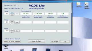 Audi A4 B6 AC problem  VAGCOM VCDS live data preview [upl. by Ardnasac73]