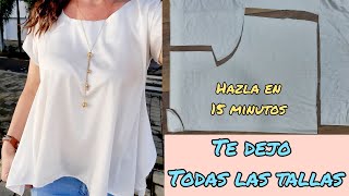 CÓMO HACER UNA BLUSA FÁCIL Y BONITA [upl. by Ecirtel]